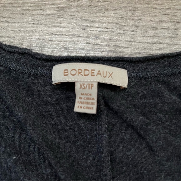 [🌟2 for $20 🌟] Anthropologie Bordeaux Dark Grey Long Sleeve Tee. Women XS. - Picture 4 of 7